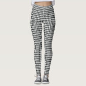 Houndstooth Black en White Leggings (Voorkant)