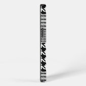 Houndstooth Black en White Patchwork Patroon iPhone Hoesje (Rechterkant)