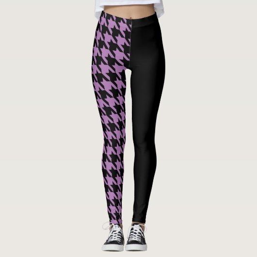 Houndstooth/Black Leggings (Voorkant)