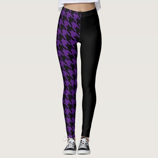 Houndstooth/Black Leggings (Voorkant)