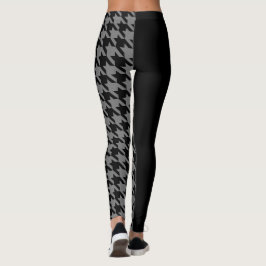 Houndstooth/Black Leggings