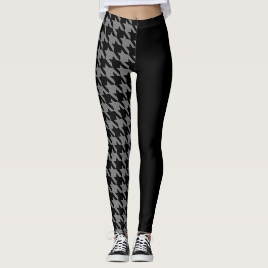 Houndstooth/Black Leggings (Voorkant)