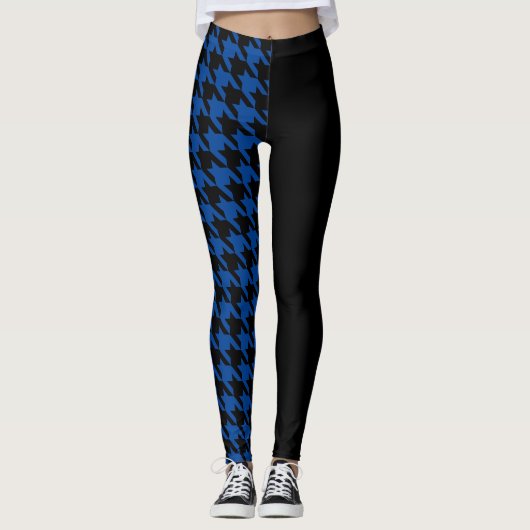 Houndstooth/Black Leggings (Voorkant)