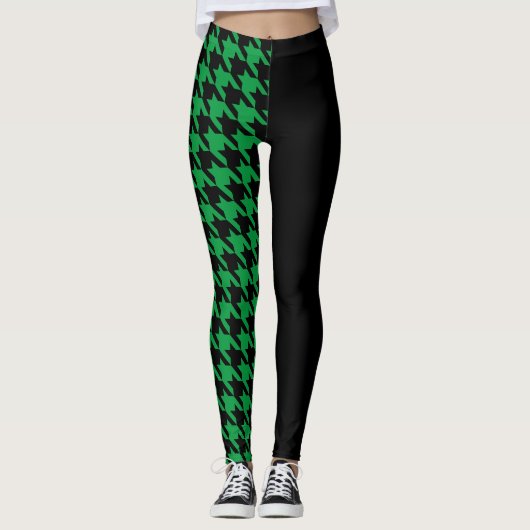 Houndstooth/Black Leggings (Voorkant)
