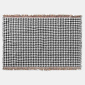 Houndstooth Black & White Classic Gooi Deken (Voorkant)