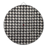 Houndstooth Black & White Pattern Dartbord (Voorkant)