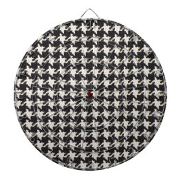 Houndstooth Black & White Pattern Dartbord