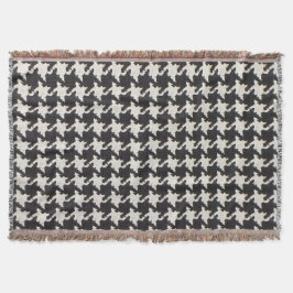 Houndstooth Black White Pattern Deken
