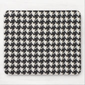 Houndstooth Black & White Pattern Muismat (Voorkant)