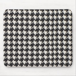 Houndstooth Black & White Pattern Muismat