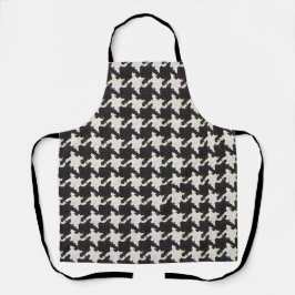 Houndstooth Black White Pattern Schort