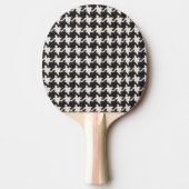 Houndstooth Black White Pattern Tafeltennisbatje (Voorkant)