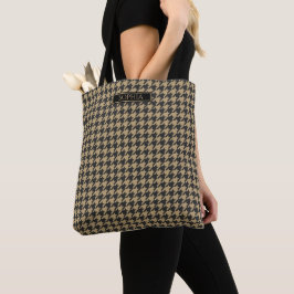 Houndstooth-Bleke Taupe- Tote Bag