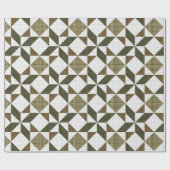 Houndstooth Block Quilt Design Cadeaupapier (Vlak)