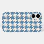 Houndstooth Blue+Cream Big Pattern Case-Mate iPhone Case (Achterkant (horizontaal))
