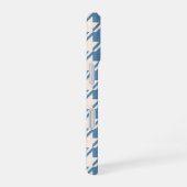 Houndstooth Blue+Cream Big Pattern iPhone 16 Hoesje (Rechterkant)
