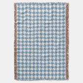 Houndstooth Blue+Cream Pattern Deken (Voorkant Verticaal)