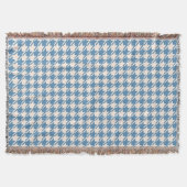 Houndstooth Blue+Cream Pattern Deken (Voorkant)
