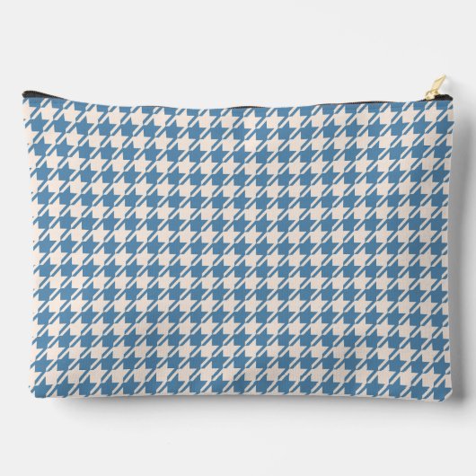 Houndstooth Blue+Cream Pattern Etui (Achterkant)