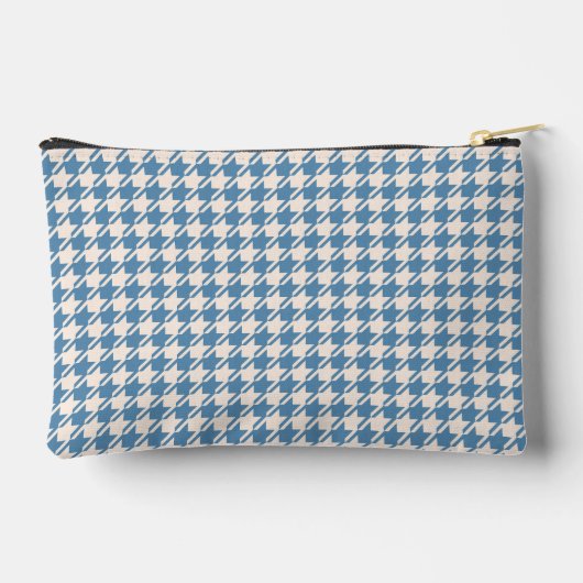 Houndstooth Blue+Cream Pattern Etui (Achterkant)