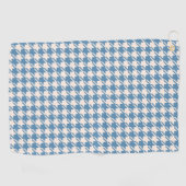 Houndstooth Blue+Cream Pattern Golfhanddoek (Horizontaal)