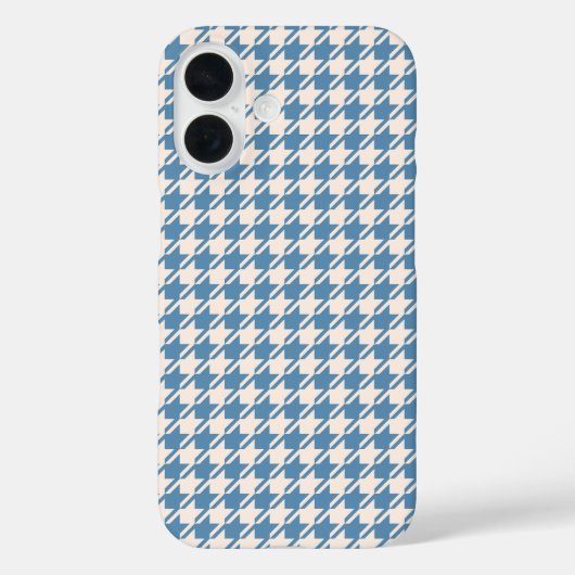 Houndstooth Blue+Cream RPT Pattern Case-Mate iPhone Case (Achterkant)