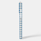 Houndstooth Blue+Cream RPT Pattern Case-Mate iPhone Case (Achterkant / Links)