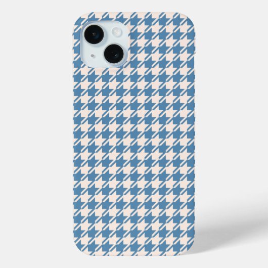 Houndstooth Blue+Cream RPT Pattern Case-Mate iPhone Case (Achterkant)