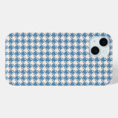 Houndstooth Blue+Cream RPT Pattern Case-Mate iPhone Case (Achterkant (horizontaal))