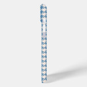 Houndstooth Blue+Cream RPT Pattern Case-Mate iPhone Case (Achterkant / Links)