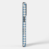 Houndstooth Blue+Cream RPT Pattern Case-Mate iPhone Case (Achterkant / Rechts)
