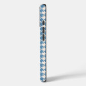 Houndstooth Blue+Cream RPT Pattern Case-Mate iPhone Case (Achterkant / Links)