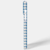 Houndstooth Blue+Cream RPT Pattern Case-Mate iPhone Case (Achterkant / Links)