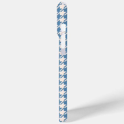 Houndstooth Blue+Cream RPT Pattern Case-Mate iPhone Case (Achterkant / Links)
