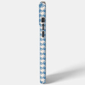 Houndstooth Blue+Cream RPT Pattern Case-Mate iPhone Case (Achterkant / Links)