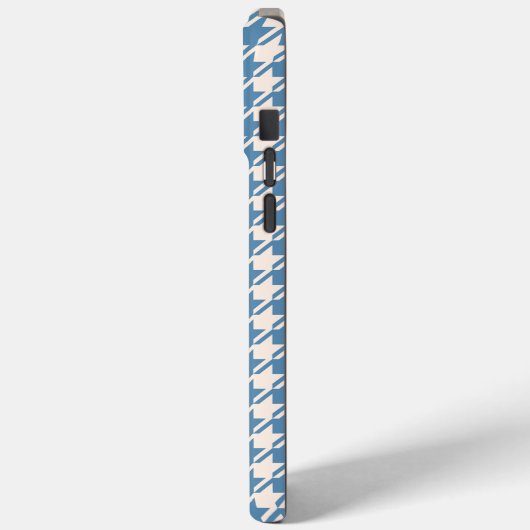 Houndstooth Blue+Cream RPT Pattern Case-Mate iPhone Case (Achterkant / Links)