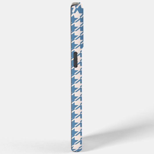 Houndstooth Blue+Cream RPT Pattern Case-Mate iPhone Case (Achterkant / Rechts)