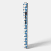 Houndstooth Blue+Cream RPT Pattern Case-Mate iPhone Case (Achterkant / Links)