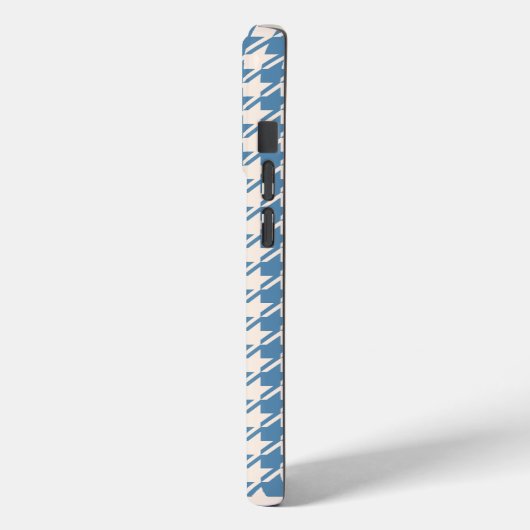 Houndstooth Blue+Cream RPT Pattern Case-Mate iPhone Case (Achterkant / Links)