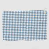 Houndstooth Blue+Cream RPT Pattern Golfhanddoek (Horizontaal)