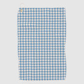 Houndstooth Blue+Cream RPT Pattern Golfhanddoek (Voorkant)