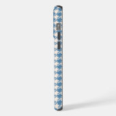 Houndstooth Blue+Cream RPT Pattern iPhone Hoesje (Linkerkant)