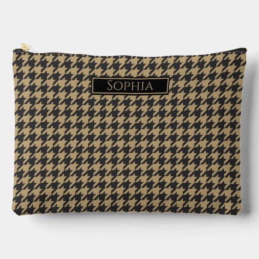 Houndstooth Bord Taupe- Etui (Voorkant)