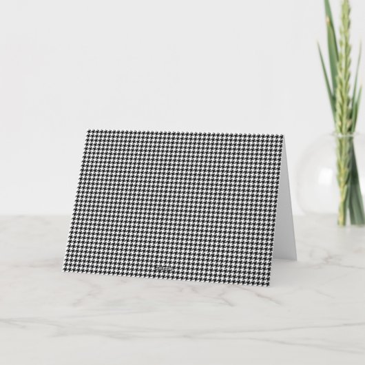 Houndstooth Border Vakantie Groeten Kaart (Achterkant)