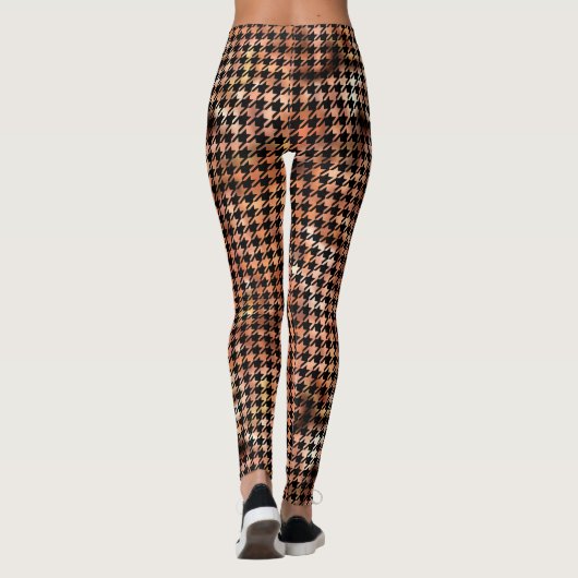 Houndstooth Brown and Black Leggings (Achterkant)