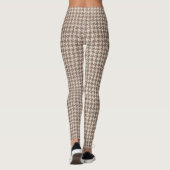 Houndstooth brown Pattern Leggings (Achterkant)