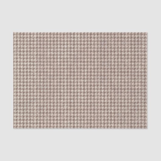 Houndstooth Brown Pattern Tissuepapier (Voorkant)