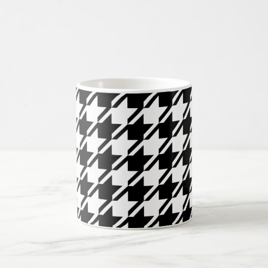 Houndstooth BW Big Pattern Koffiemok (Center)