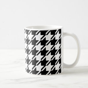 Houndstooth BW Big Pattern Koffiemok