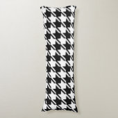 Houndstooth BW Big Pattern Lichaamskussen (Voorkant Verticaal)